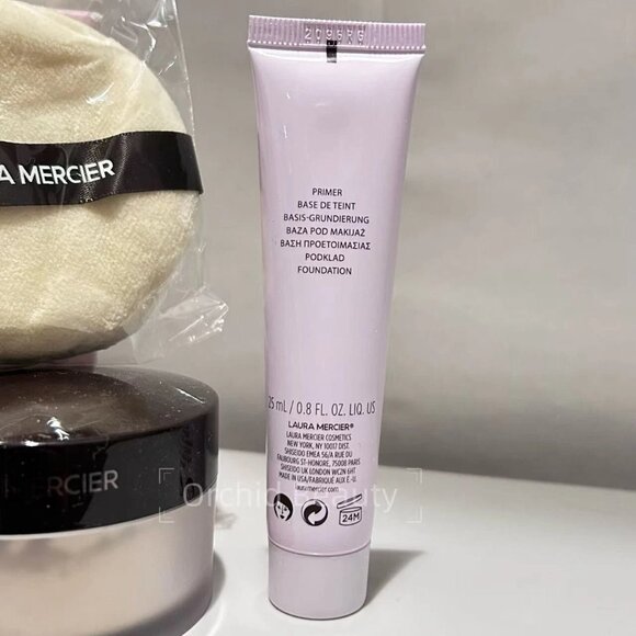 Laura Mercier 3pcs Setting Powder, Blurring Primer, Puff set~New In Box - Picture 3 of 5